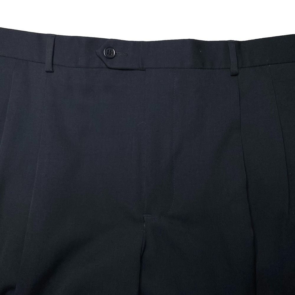 NEW Brooks Brothers 346 Dress Pants 36x32 Wool Pleated Cuffed Navy